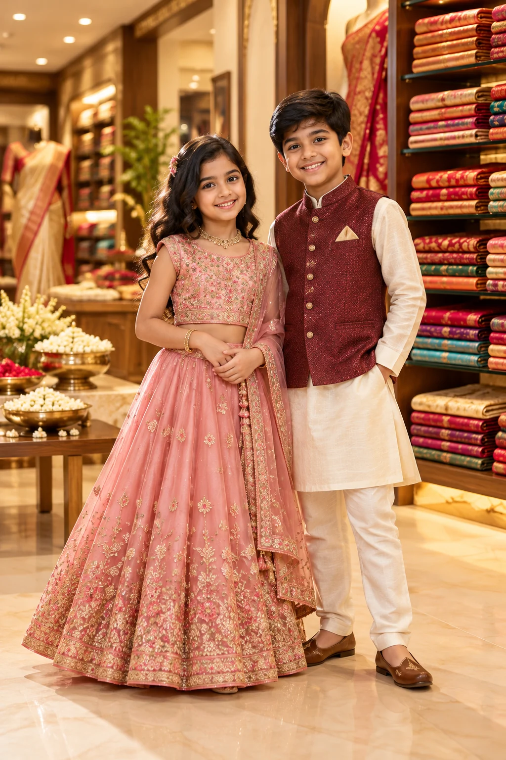 Children in festive ethnic outfits